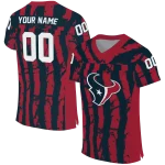 custom houston texans stripe splatter blue jersey best selling