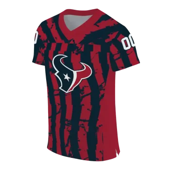 custom houston texans stripe splatter blue jersey fashion forward