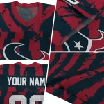 custom houston texans stripe splatter blue jersey best selling