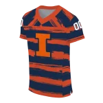 custom illinois fighting illini art stripe blue jersey best selling