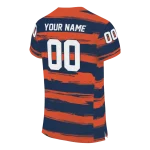 custom illinois fighting illini art stripe blue jersey best selling
