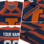 custom illinois fighting illini art stripe blue jersey best selling