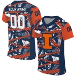 custom illinois fighting illini camo shatter blue jersey best selling