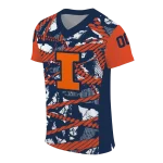 custom illinois fighting illini camo shatter blue jersey best selling