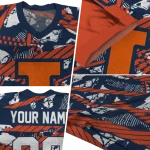 custom illinois fighting illini camo shatter blue jersey best selling