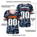 custom illinois fighting illini camouflage abstract blue jersey best selling