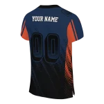 custom illinois fighting illini halftone flow blue black jersey best selling