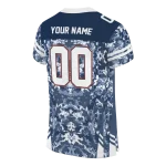 custom illinois fighting illini mirrored pattern blue jersey best selling