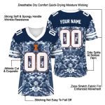 custom illinois fighting illini mirrored pattern blue jersey best selling