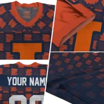 custom illinois fighting illini stacked rectangle blue jersey best selling