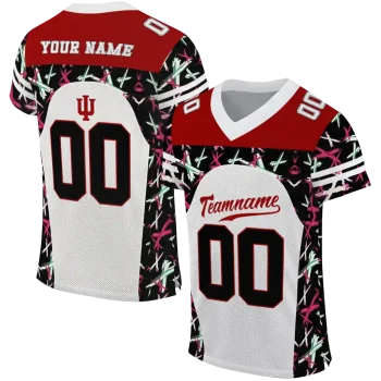 custom indiana hoosiers brushstroke xs cream black jersey best selling
