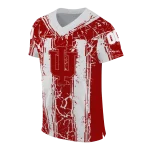 custom indiana hoosiers rugged stripes red jersey best selling
