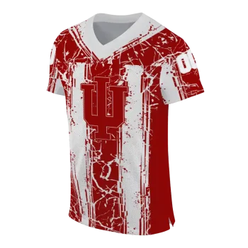 custom indiana hoosiers rugged stripes red jersey fashion forward