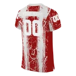 custom indiana hoosiers rugged stripes red jersey best selling
