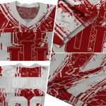 custom indiana hoosiers rugged stripes red jersey best selling