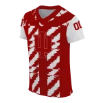 custom indiana hoosiers stripe block red jersey best selling