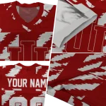 custom indiana hoosiers stripe block red jersey best selling