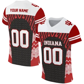 custom indiana hoosiers tire arrows red black white jersey best selling