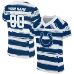 custom indianapolis colts art stripe blue jersey best selling