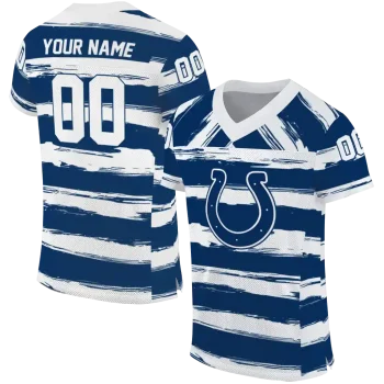 custom indianapolis colts art stripe blue jersey best selling