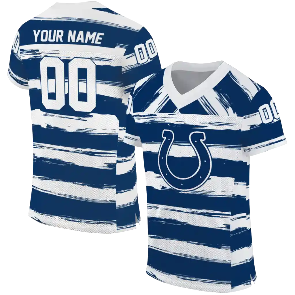 custom indianapolis colts art stripe blue jersey best selling custom indianapolis colts art stripe blue jersey best selling