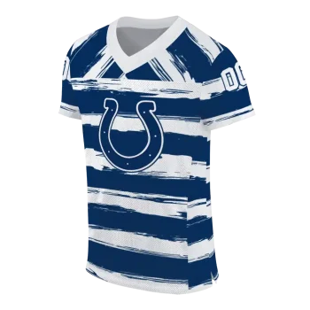 custom indianapolis colts art stripe blue jersey fashion forward