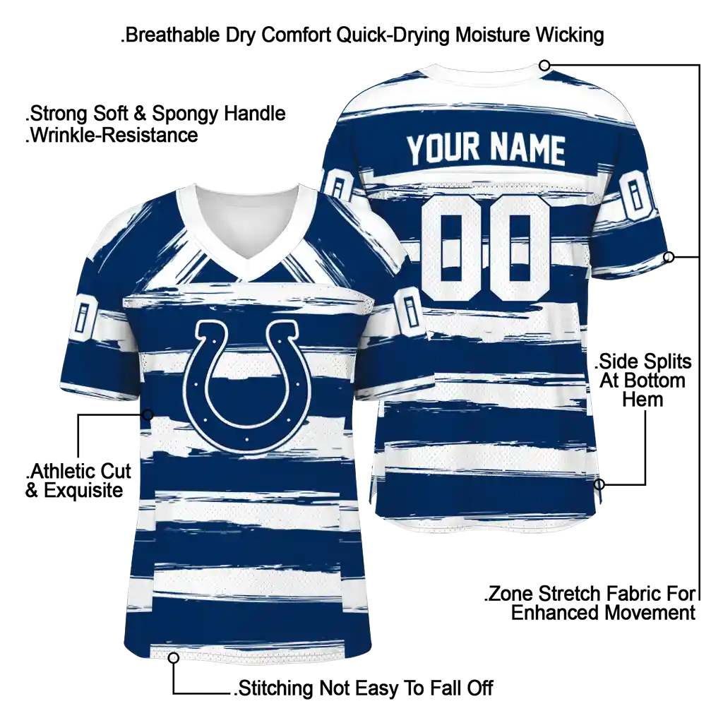 custom indianapolis colts art stripe blue jersey latest model custom indianapolis colts art stripe blue jersey latest model