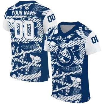 custom indianapolis colts camo shatter blue jersey best selling