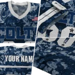 custom indianapolis colts camouflage abstract blue jersey best selling