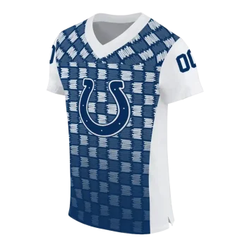 custom indianapolis colts stacked rectangle blue jersey fashion forward