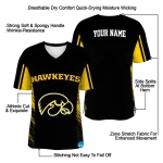custom iowa hawkeyes halftone flow black jersey best selling