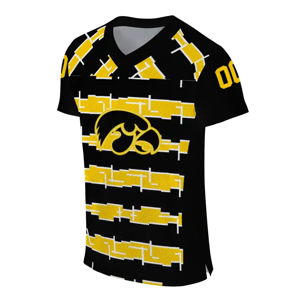custom iowa hawkeyes layered grids black jersey fashion forward custom iowa hawkeyes layered grids black jersey fashion forward