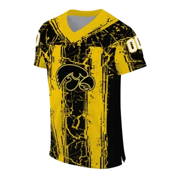 custom iowa hawkeyes rugged stripes black jersey fashion forward