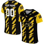 custom iowa hawkeyes stripe block black jersey best selling