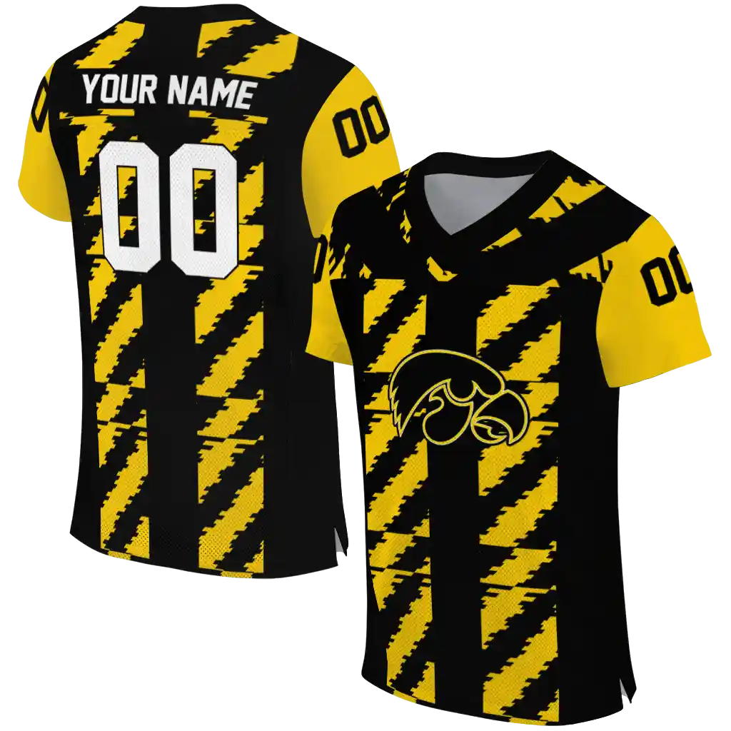custom iowa hawkeyes stripe block black jersey best selling custom iowa hawkeyes stripe block black jersey best selling