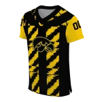 custom iowa hawkeyes stripe block black jersey best selling