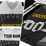 custom iowa hawkeyes tire arrows black white jersey best selling