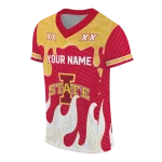 custom iowa state cyclones dripping flames red white jersey best selling