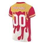 custom iowa state cyclones dripping flames red white jersey best selling