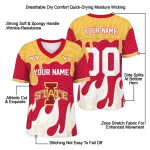custom iowa state cyclones dripping flames red white jersey best selling