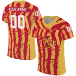 custom iowa state cyclones stripe splatter red jersey best selling