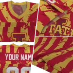custom iowa state cyclones stripe splatter red jersey best selling