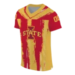 custom iowa state cyclones striped texture red jersey best selling