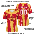 custom iowa state cyclones striped texture red jersey best selling