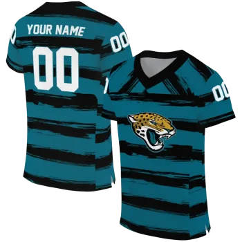 custom jacksonville jaguars art stripe teal jersey best selling