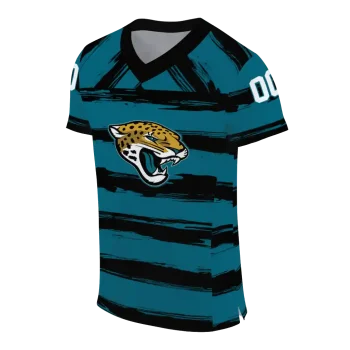 custom jacksonville jaguars art stripe teal jersey fashion forward