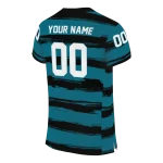 custom jacksonville jaguars art stripe teal jersey best selling