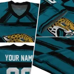 custom jacksonville jaguars art stripe teal jersey best selling