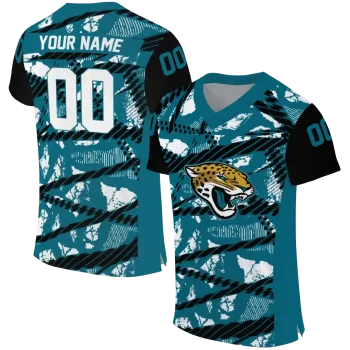 custom jacksonville jaguars camo shatter teal jersey best selling
