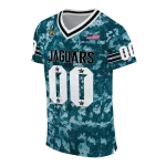 custom jacksonville jaguars camouflage abstract teal jersey best selling